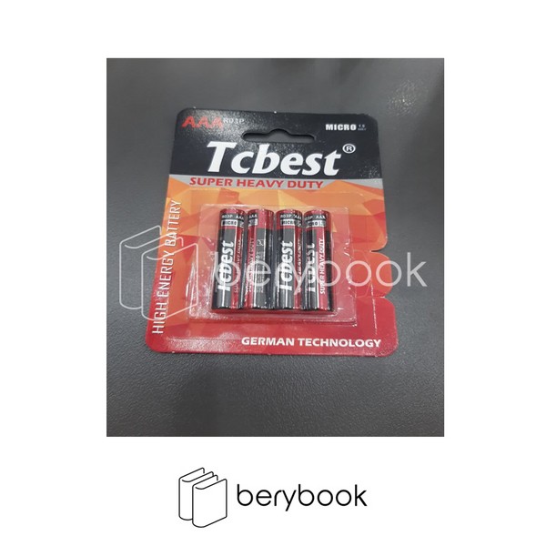 Tcbest / باطری / نیم قلمی / 4تایی / مدل super heavy duty / کارتی